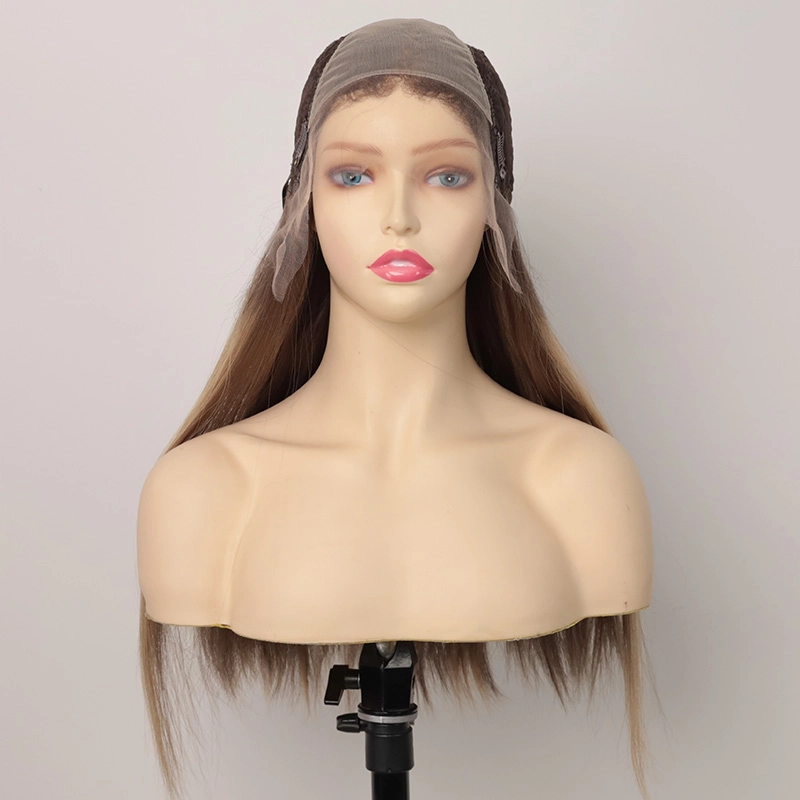 Luxury highlight Glory color lace top wig with natural hairline free part style YR0025